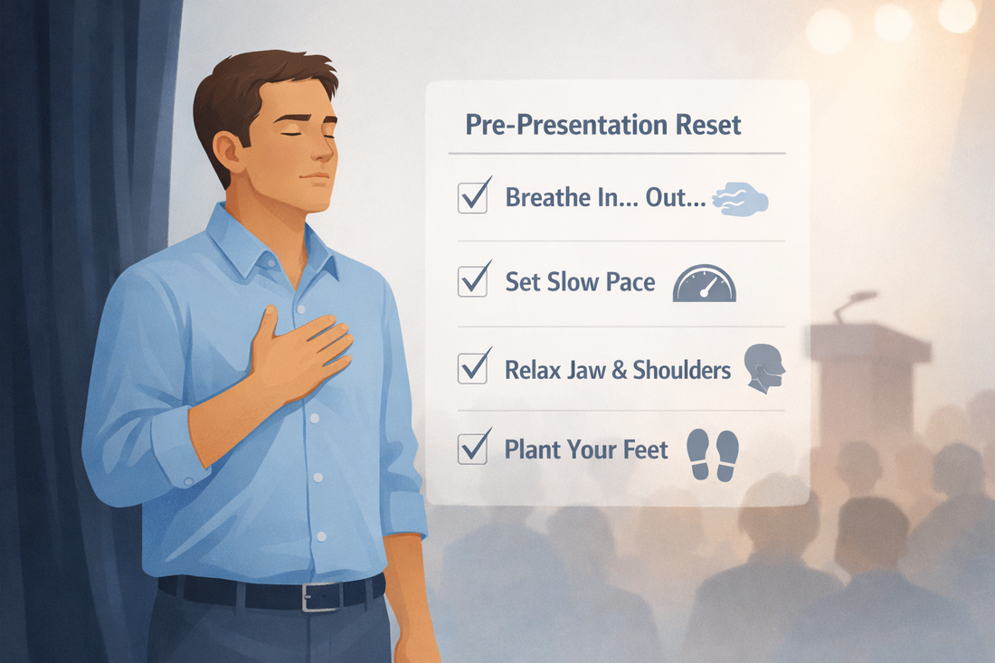 How to Calm Down Before a Presentation (A 2-Minute Reset That Works)