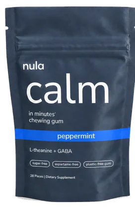a pouch of nula calm gum
