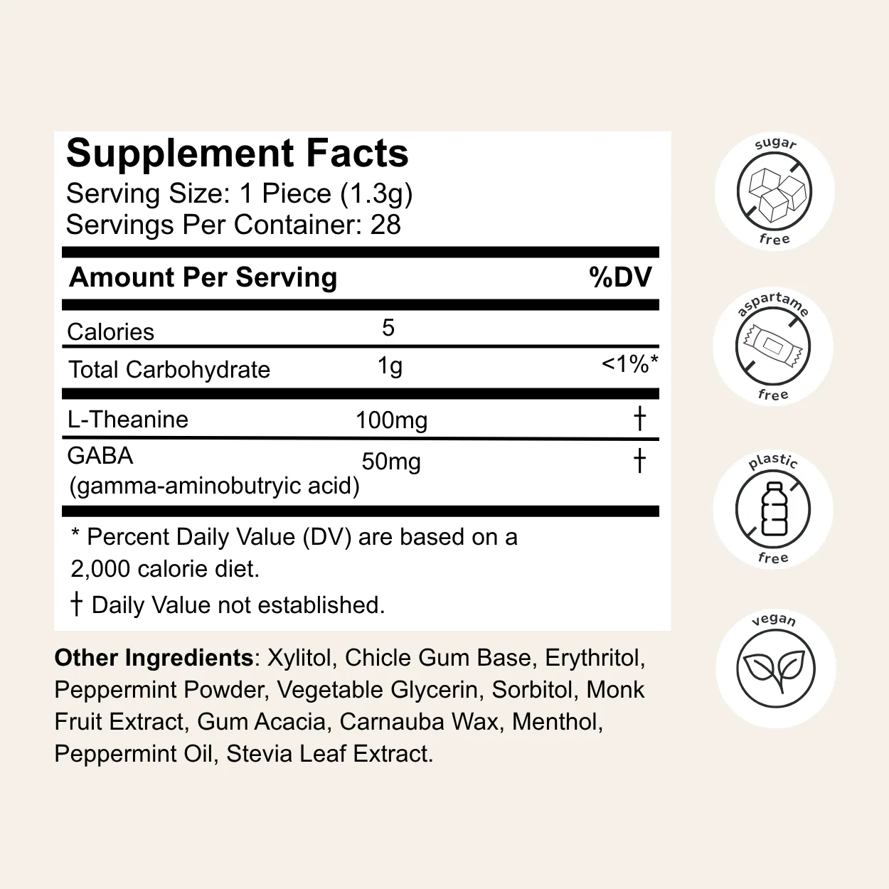 supplement facts label